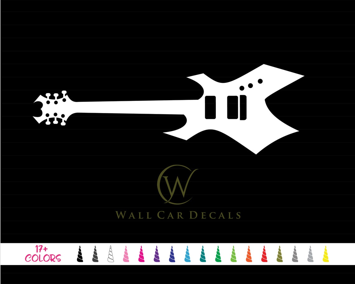 Guitar Vinyl Decal. 17 Colors Multiple Size Choice Custom Etsy UK
