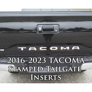 Stamped Tailgate Insert Letters Decals for 2016 17 18 2019 2020 Toyota Tacoma truck, Custom TRD Vinyl Sticker Lettering Inserts Accessories