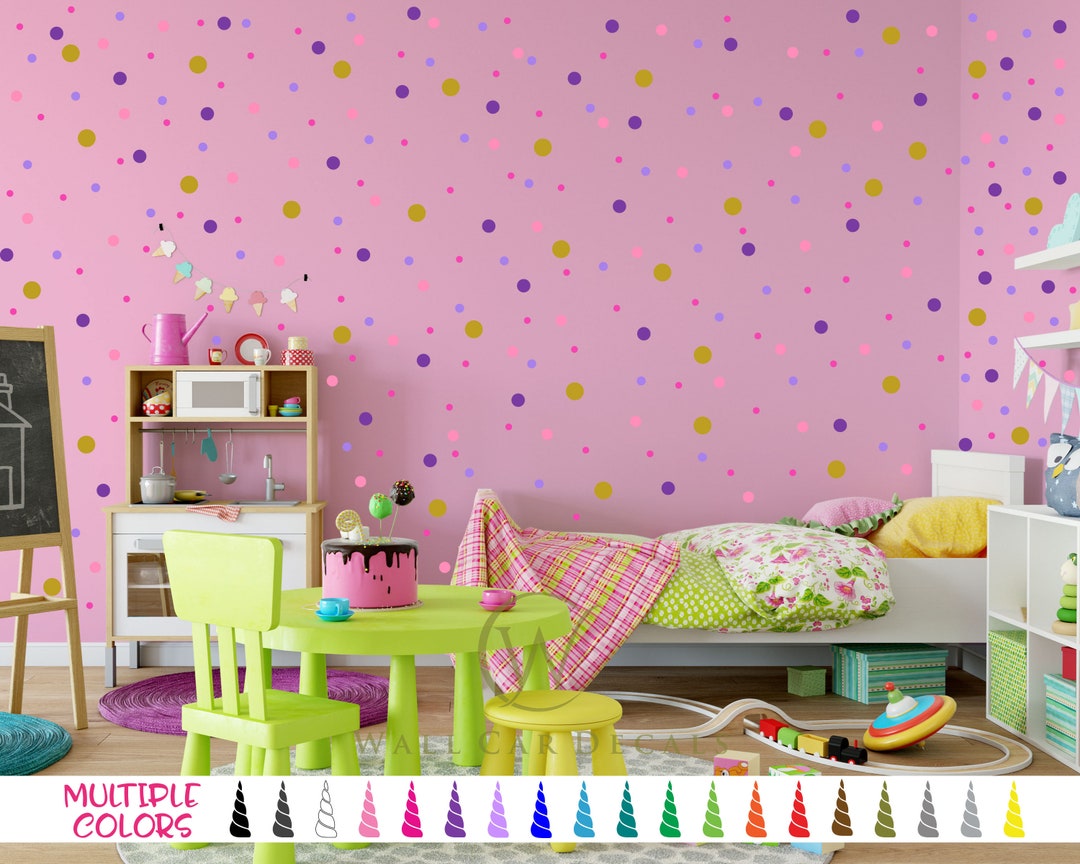 Circle Wall Decals Polka Dot Wall Art Unique Modern Wall Decals Peel