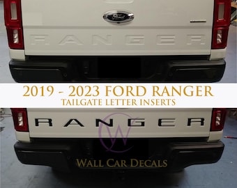 Tailgate Insert Letter Decals for 2019 Ford Ranger Truck Custom Stamped Accent Inlay Letters Vinyl Sticker Inserts Accessories Stickers Kit
