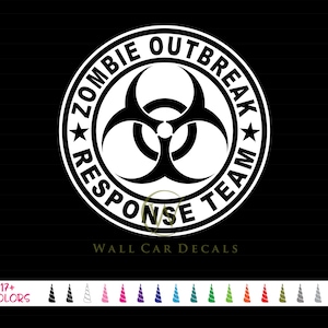 Zombie Vinyl Decal, Custom Laptop Decal, Jeep Decal Zombie Accessory, Zombie Apocalypse Gear, Truck Decal Accessory, Car Window Decal