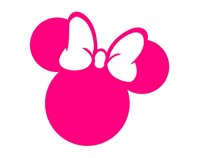 Minnie Mouse Head Decal Disney Decal Minnie Mouse Decal Etsy
