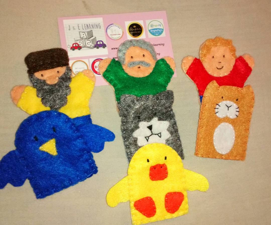 Peter and the wolf finger puppet set traditional story | Etsy
