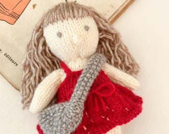Mini Knitted Doll Pattern: Amigurumi Soft Toy (PDF Pattern)