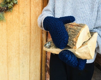 Mitts knit pattern, knitting pattern, chunky mitts, pattern for beginner, Instant download, knitted gloves, PDF, chunky, gift for her, DIY