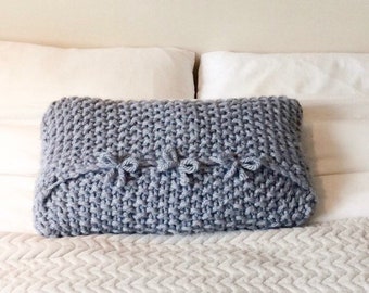 Throw pillow housewarming gift - giant knitted cushion cover pattern - instant download home decor - gift for her home gifts