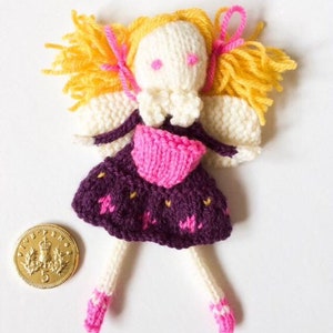 Doll pattern, knitting pattern tooth Fairy, PDF, Christmas fairy decoration