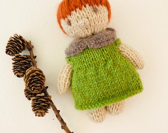 Mini Knitted Doll Pattern: Instant download Amigurumi Soft Toy (PDF Pattern)