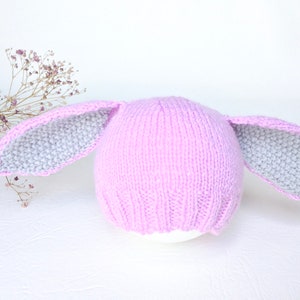 patroon babymutsje, pdf, schattig, konijntjesmutsje, kraamcadeau, patroon voor beginners, handgemaakt, pasgeboren cadeau