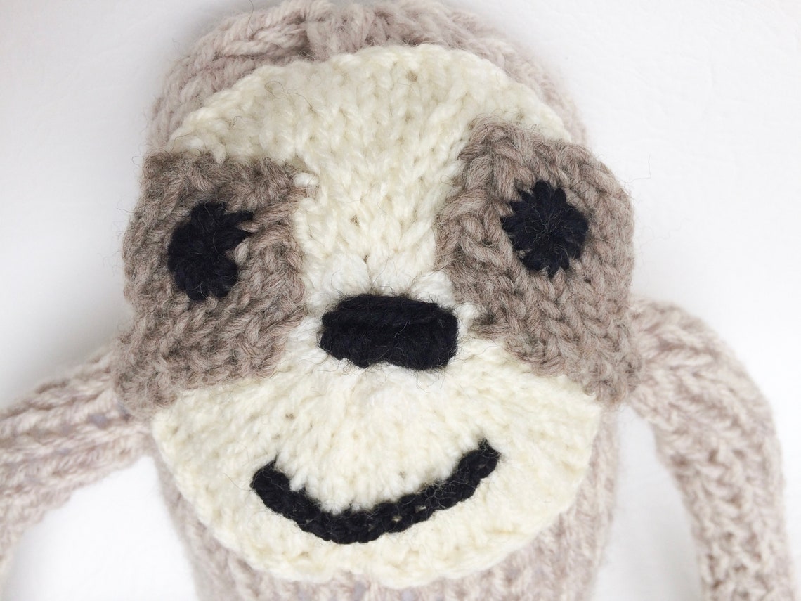 Knitting Pattern Sloth Toy Knitting Pattern Softies Baby | Etsy