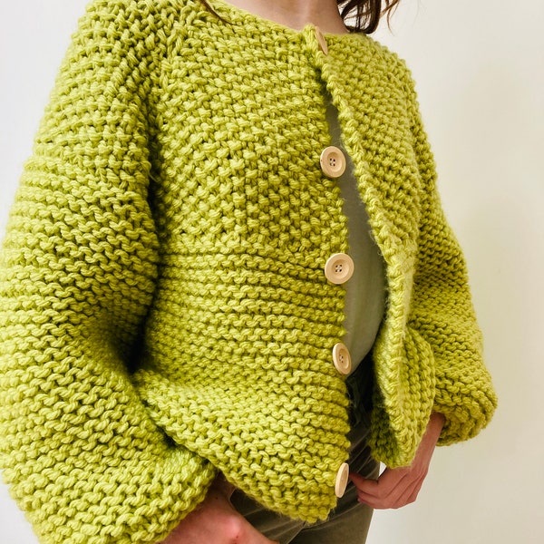 Chunky Knit Cardigan Pattern Etsy