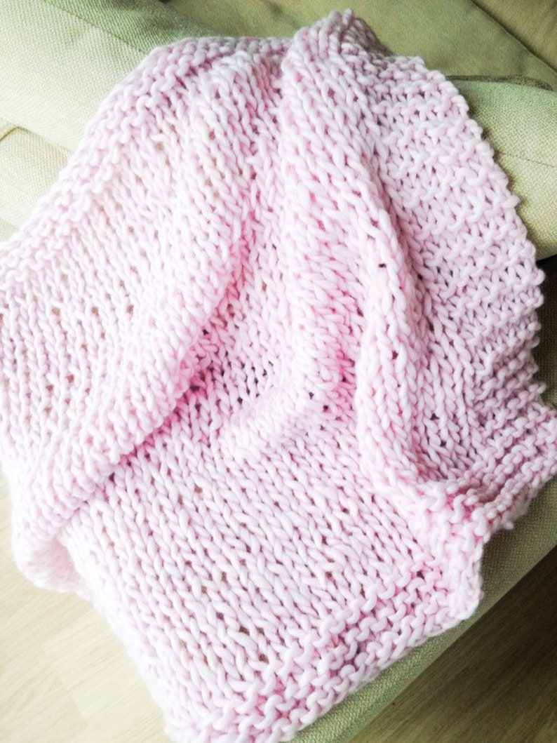 Baby Blanket Pattern DIY Chunky Knit Blanket Knitting Etsy