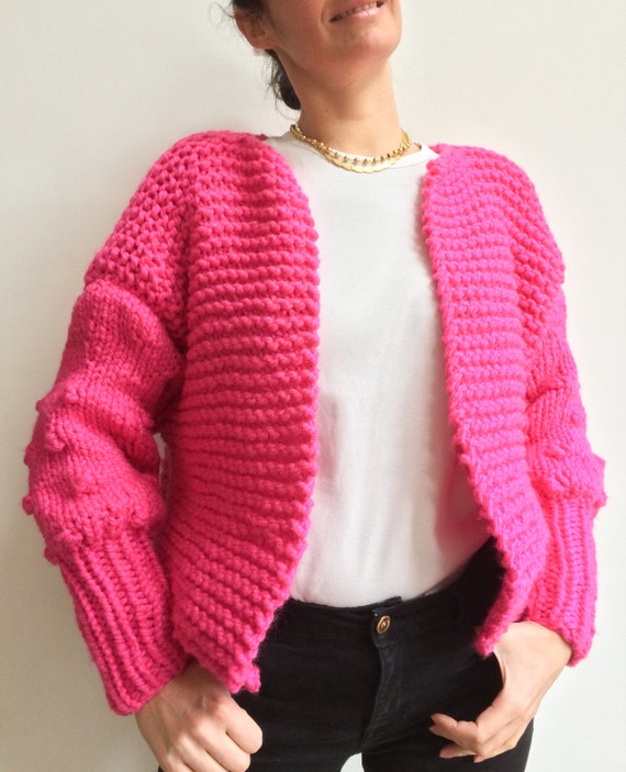 Super Chunky Knit Cardigan Pattern Instant Download, Hand Knitted Sweater  Easy Pattern, Super Chunky Knit Gift for Her -  Canada