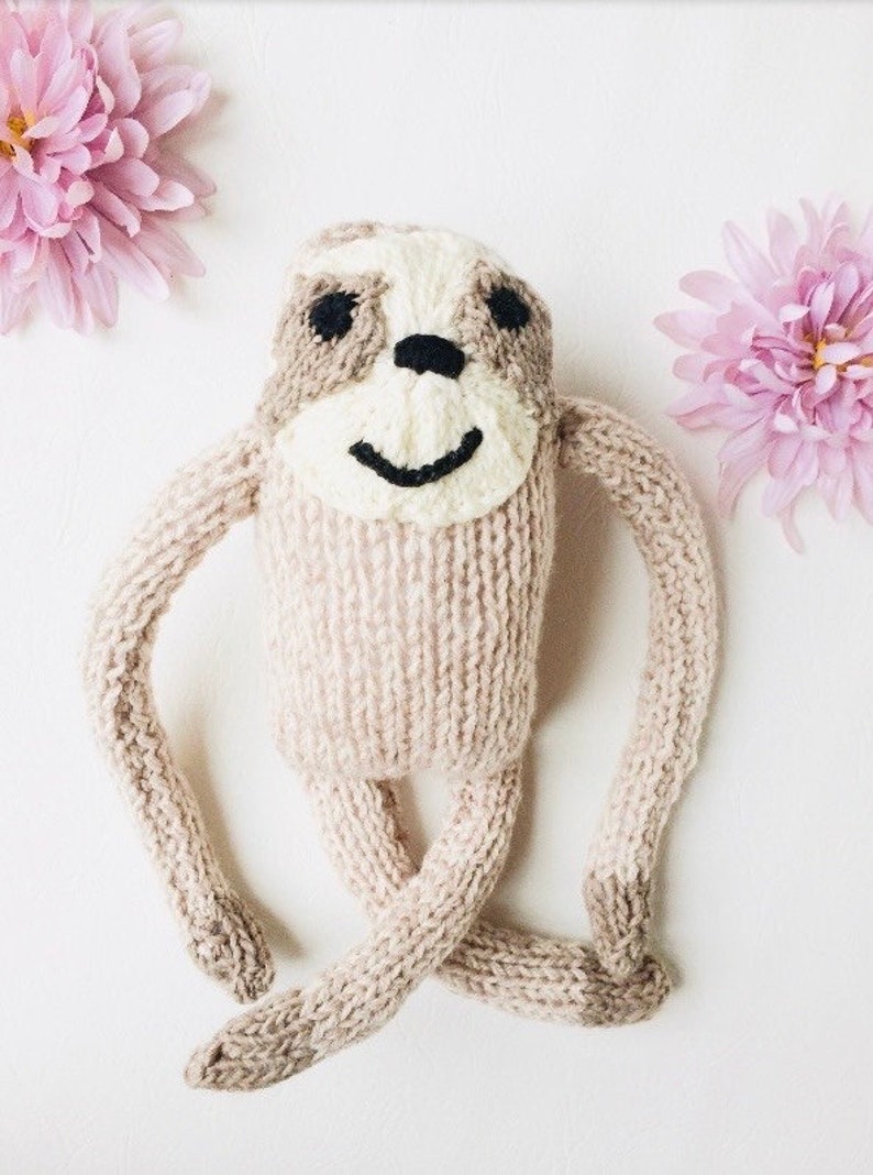 Knitting pattern, sloth, toy knitting pattern, softies, baby shower gift, do it yourself, PDF, handmade, knit toy pattern image 4