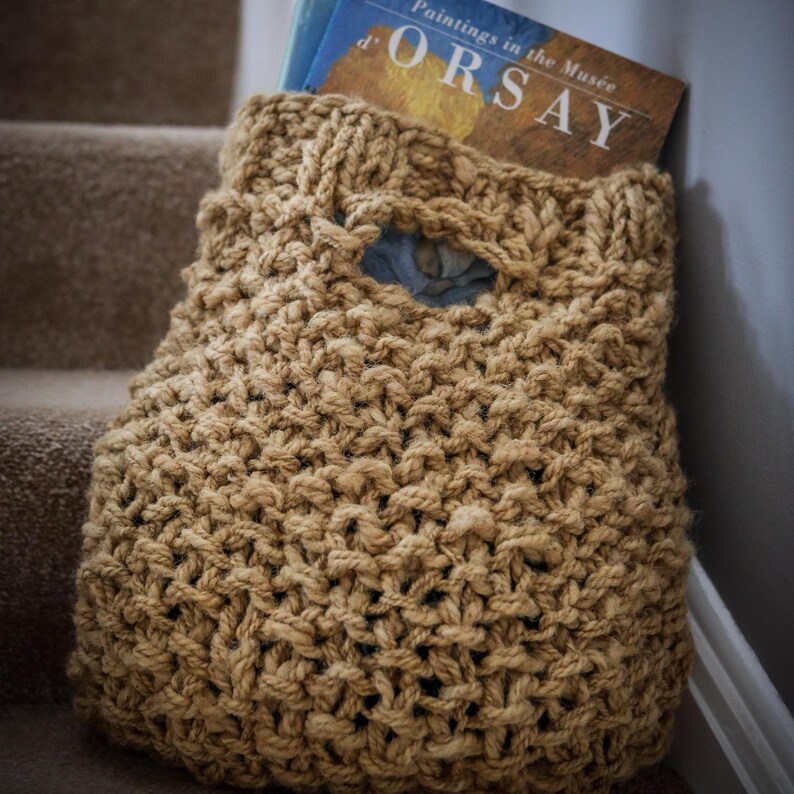 Knitting pattern chunky tote bag knitting pattern for her Etsy