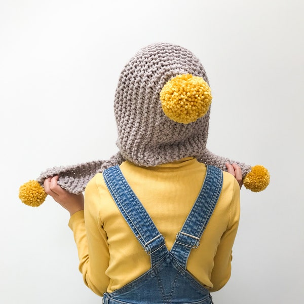 Echarpe capuche pour bébé, patron tricot, à faire soi même, écharpe enfant, tutoriel, bonnet enfant