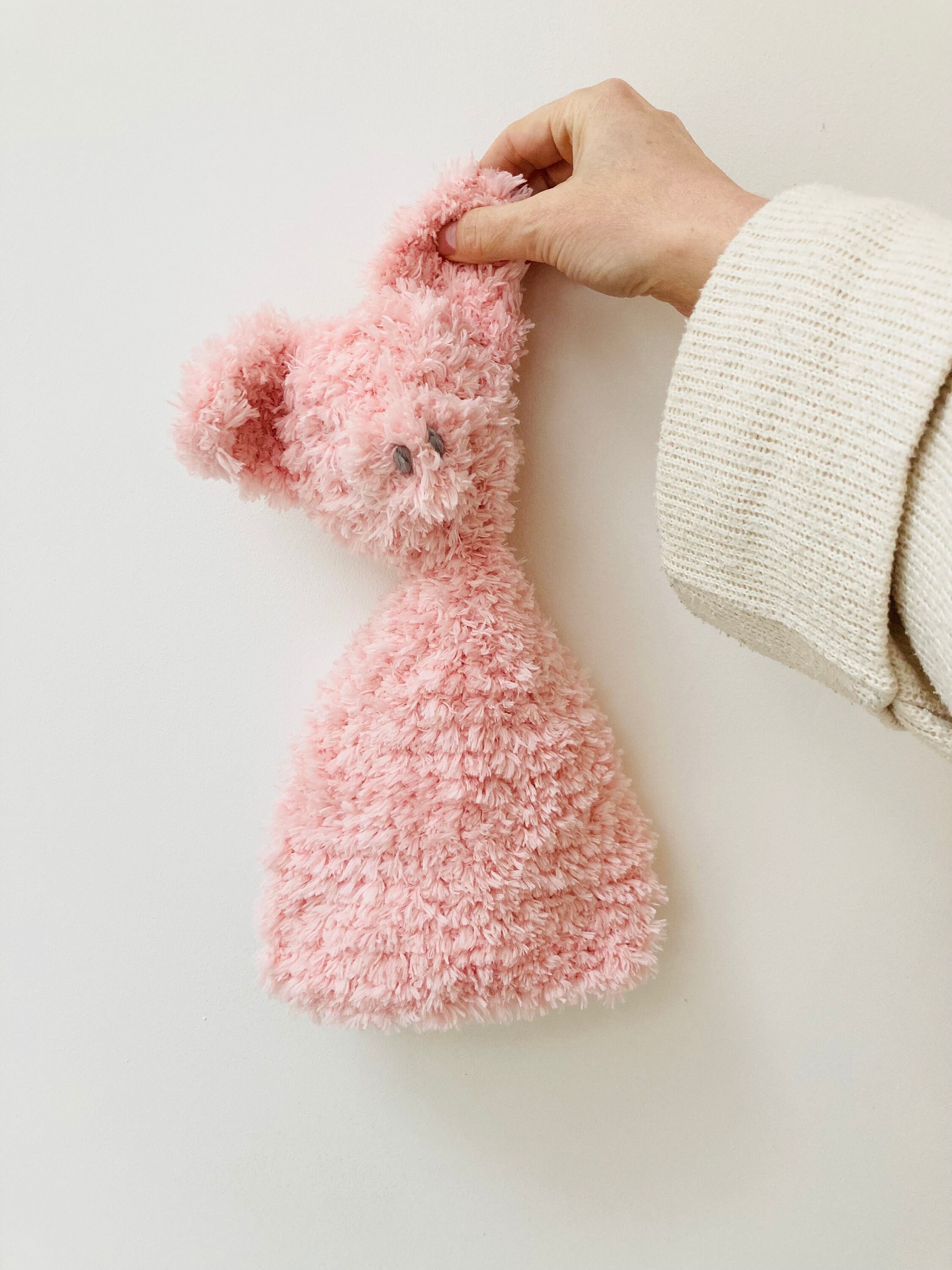 Baby comfort piggy blanket baby shower gift, knitting pattern kids softies do it yourself, knit toy pattern piggy comforter