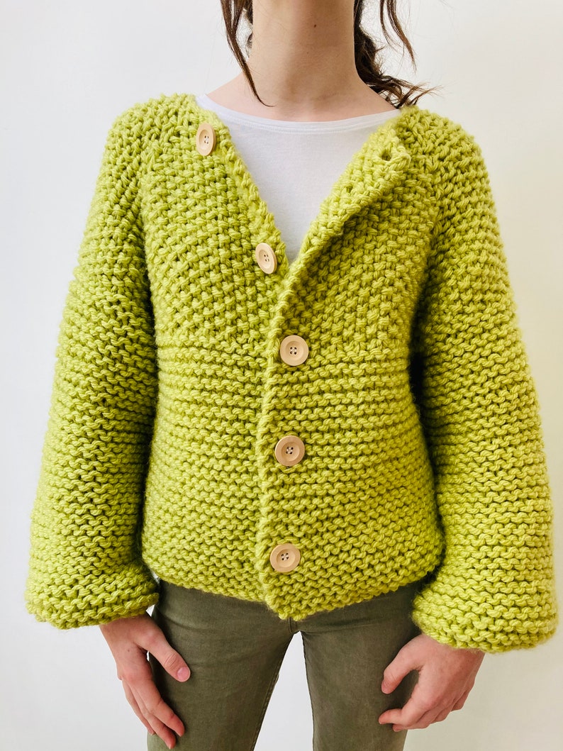 Chunky Knit Cardigan Pattern Instant Download Hand Knitted - Etsy UK