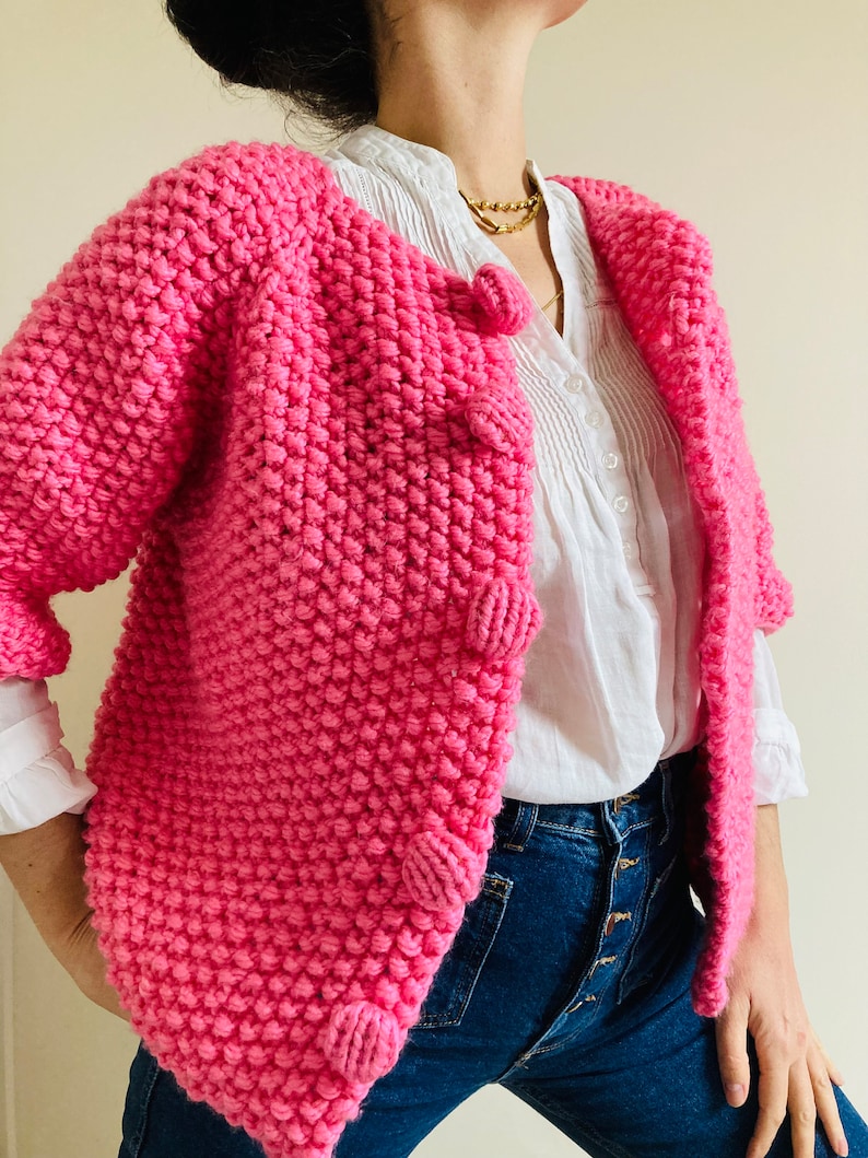 Chunky Knit Jacket Pattern Instant Download Hand Knitted - Etsy