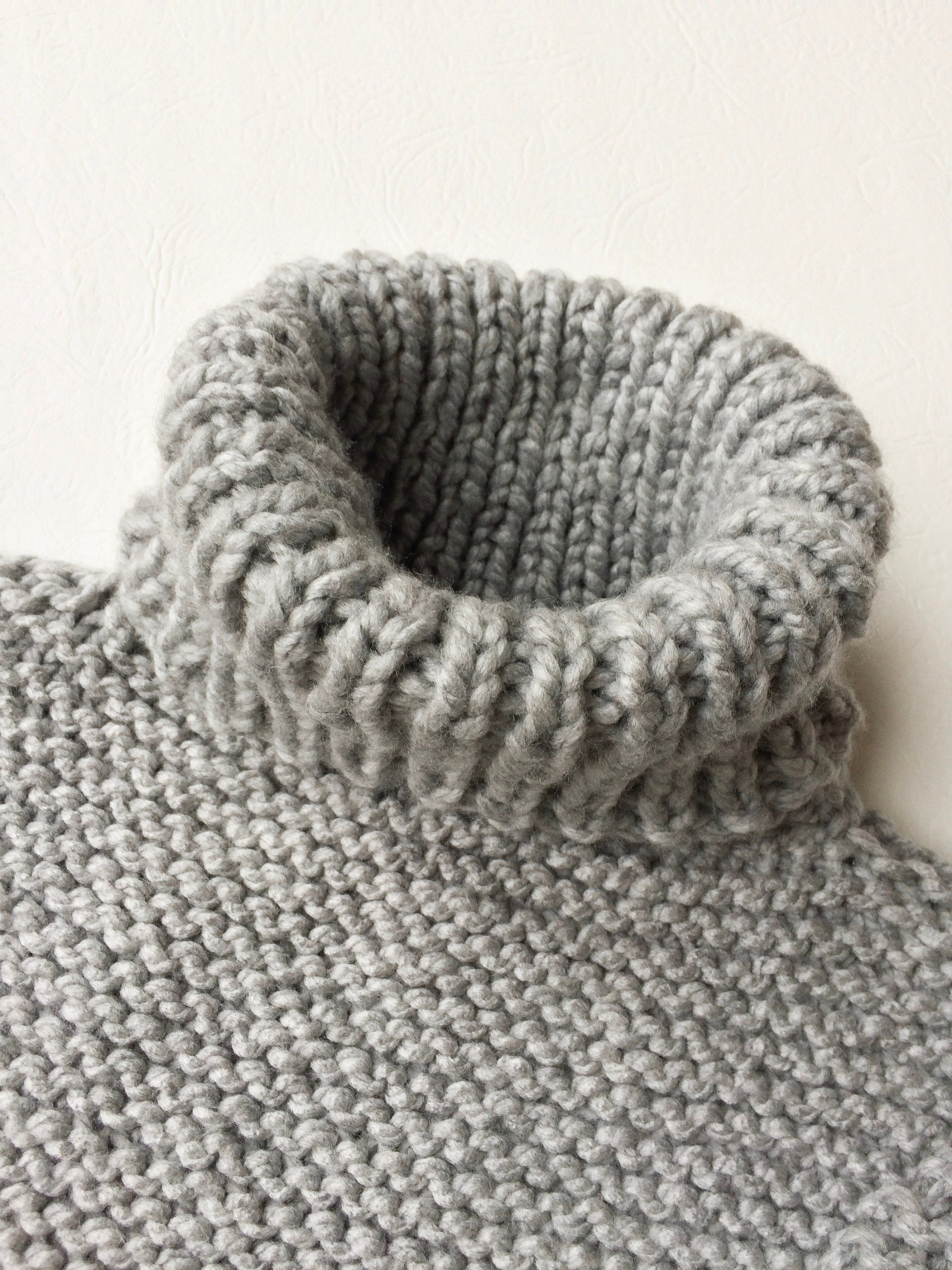 Chunky Knit Sweater Pattern Knit Cowl Neck Digital | Etsy