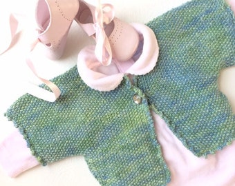 Knit Baby Bolero Cardigan Pattern: DIY Wedding Christening Outfit (PDF)