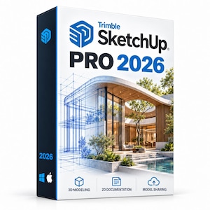 Software de modelado 3D SketchUp Pro 2026 - Licencia de por vida - Descarga instantánea