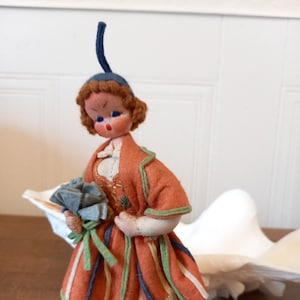 Vintage 50er 60er Jahre portugiesisches Souvenir Filzpuppe Maria Helena