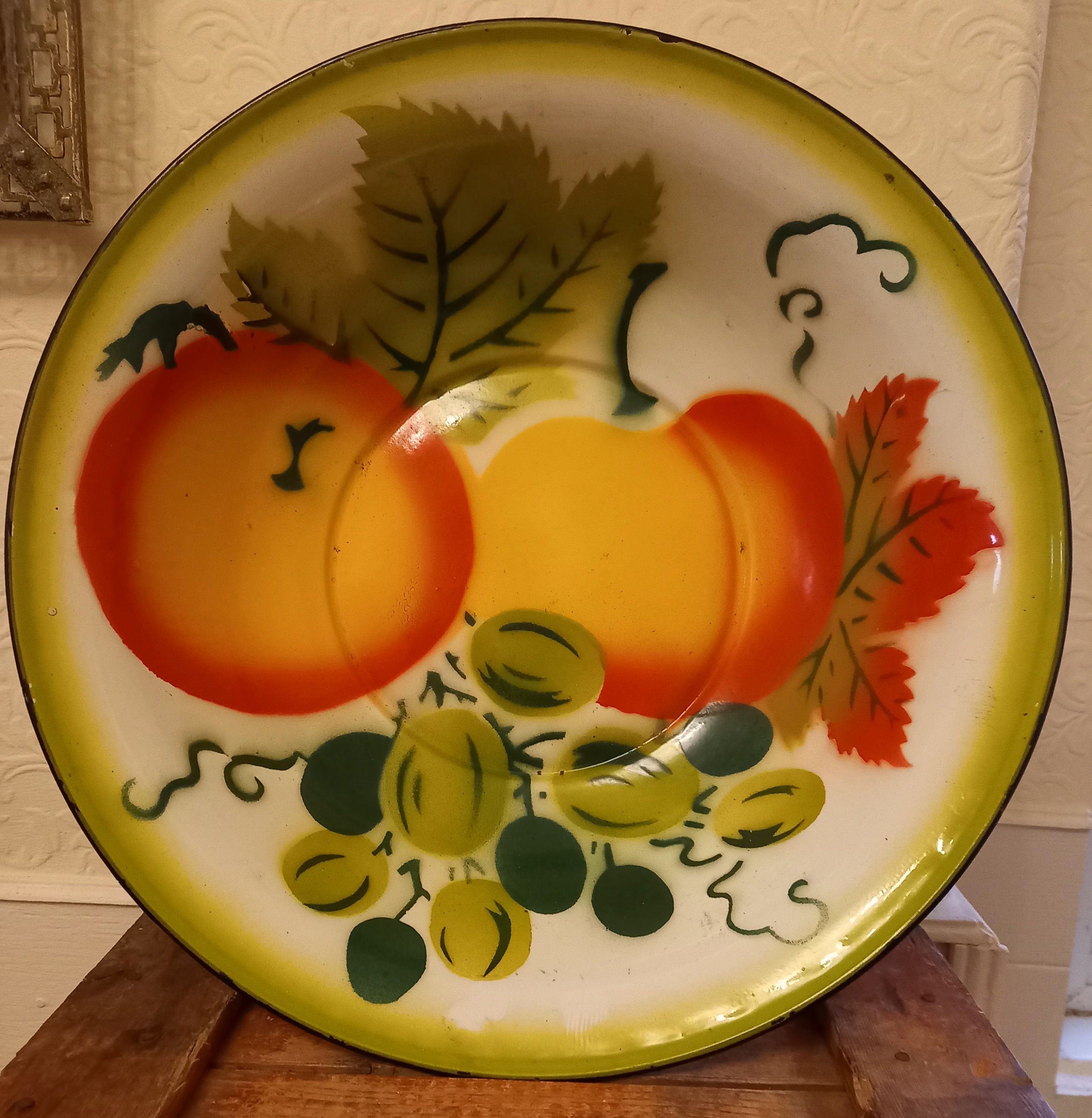 ★Vtg★Fruit Bowl Vintage Metal Swirling Metal Fruit Bowl Basket Mcm Art 13