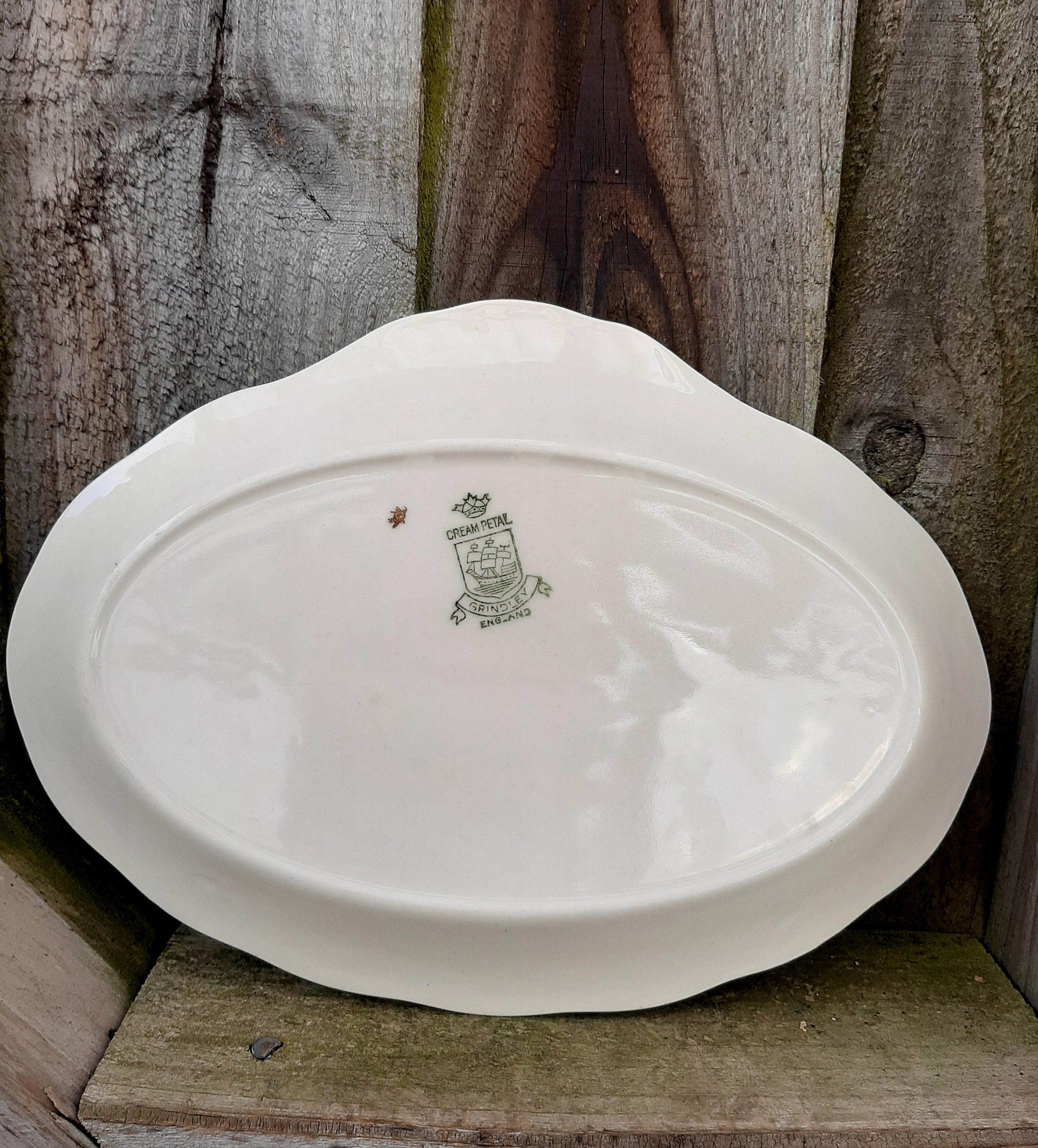 Vintage Grindley Cream Petal Oval Crinoline Lady Plate Platter - Etsy