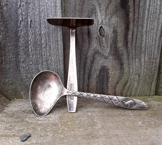 Vintage Sheffield Christening Spoon and Pusher With Rabbit