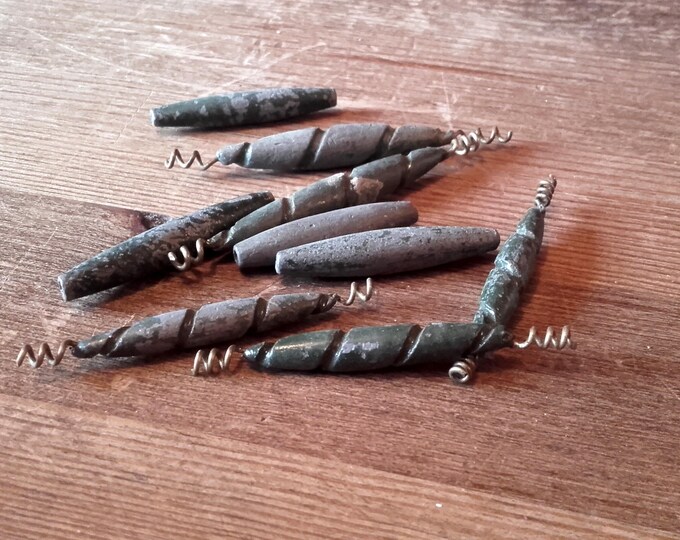 Antique Lead Fishing Weights Sinks Etsy