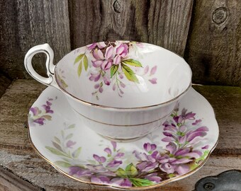 Taza y platillo Vintage Wisteria