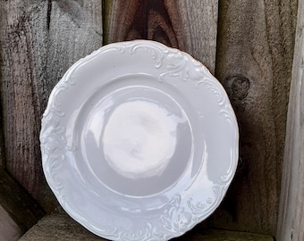 Vintage White with gold Rockley side plate approximately beautifully classic