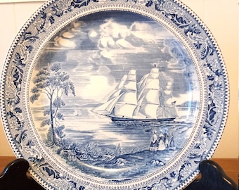 Vintage Johnson Brothers  Flying Cloud ship plate