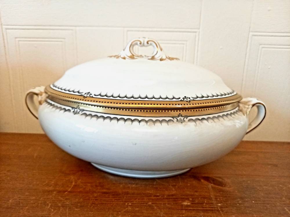 Vintage large Booths Silicon China Simplex pattern tureen - Etsy 日本
