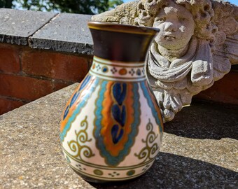 フラワーベース　オランダ陶器　ゴーダ窯　アールデコ　アールヌーボー　花瓶 フラワーベース アールデコ オランダ陶器 花瓶 ゴーダ アール