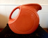 Vintage Fiestaware Persimmon Water Jug Pitcher Vase