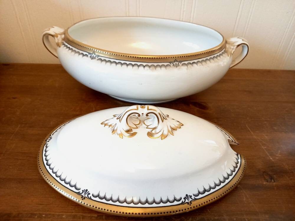 Vintage large Booths Silicon China Simplex pattern tureen - Etsy 日本