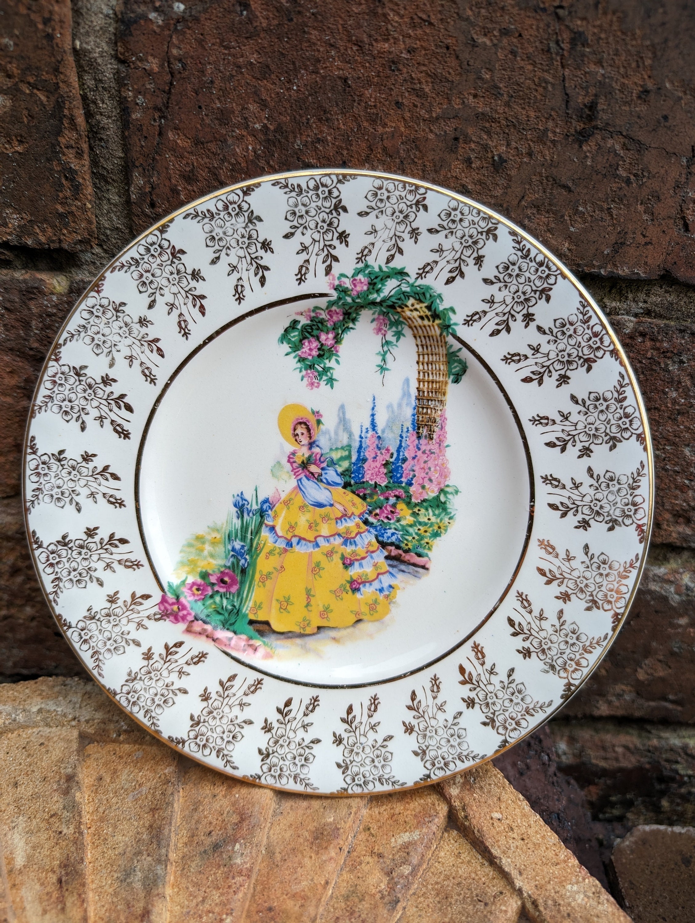 如月セール◇arflex　Cini Boeri　PASTELEMENTI Vintage English Aynsley Cottage Decor Crinoline Lady in the Garden