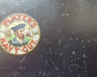 Vintage Players Navy Cut Cigarettes ''Medium 50'' Rustic chic cigarette tin