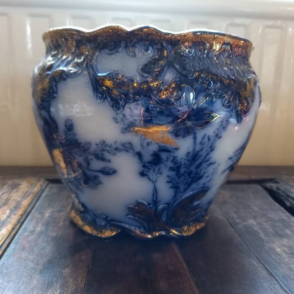 Antique Thomas Forrester Imperial Blue Jardiniere