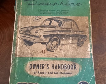 Vintage Renault Dauphine owners handbook