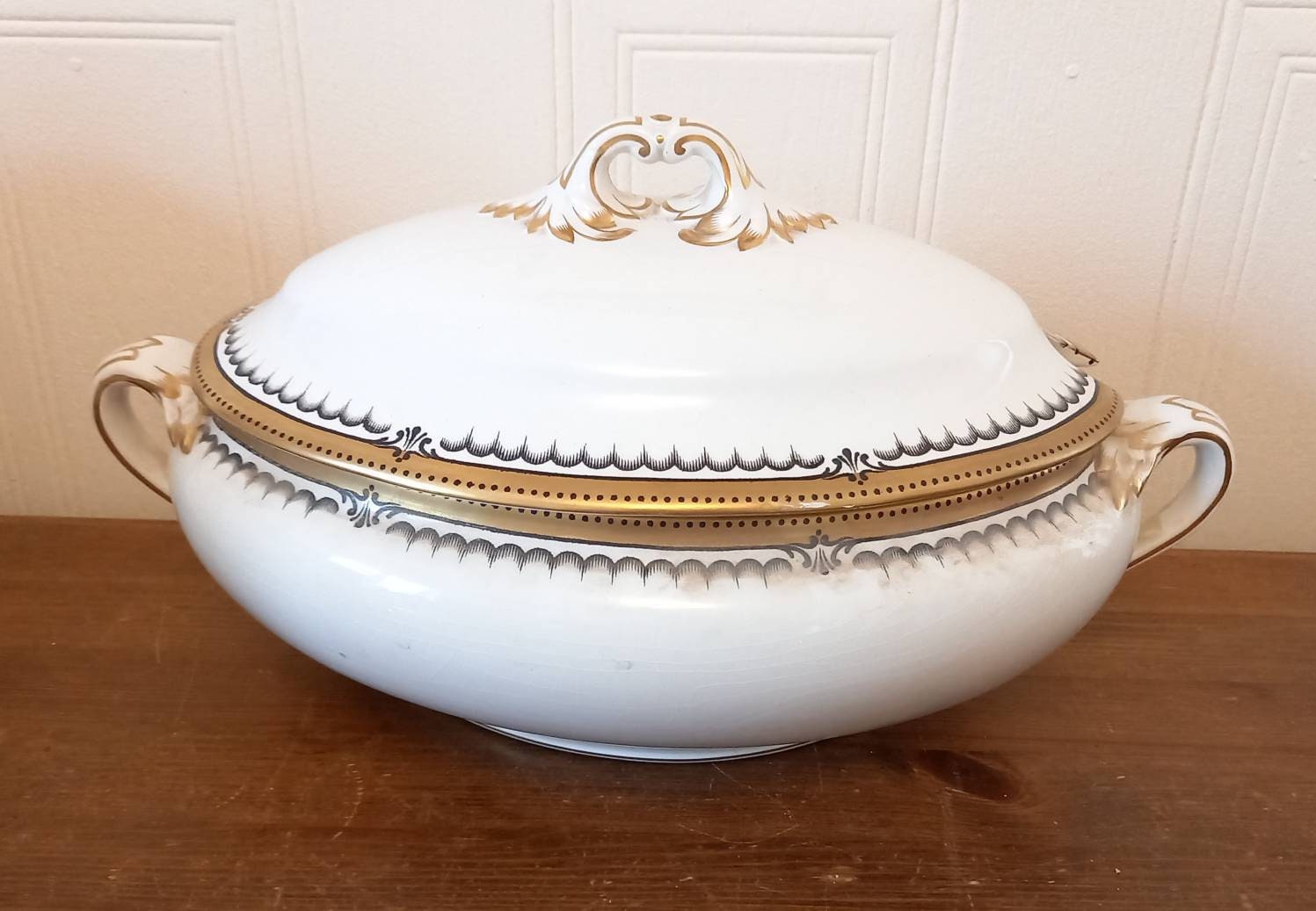Vintage large Booths Silicon China Simplex pattern tureen - Etsy 日本