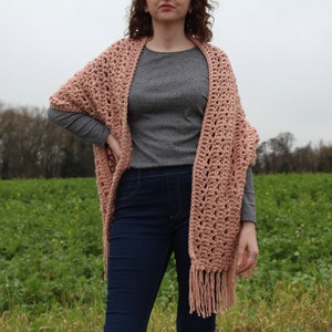 Châle épais de fleurs sauvages, modèle de châle au Crochet, modèle au Crochet, châle au Crochet, châle épais au Crochet, motif Wrap au Crochet, châle épais