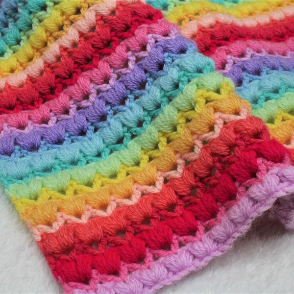 Isabel Blanket, Crochet Blanket Pattern, Crochet Pattern, Crochet Puff Blanket, Crochet Baby Blanket, Crochet Throw Pattern, Puff Stitch
