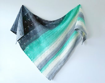 Asymmetrical Crochet Shawl Pattern: Easy Beginner Wrap (PDF Pattern)