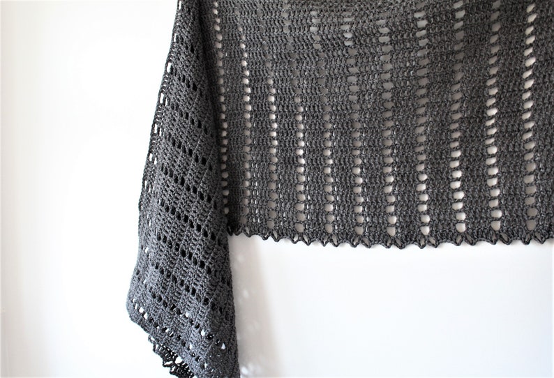 CROCHET PATTERN, Crochet Shawl Pattern, Darla Shawl, Easy Crochet Shawl Pattern, Crochet Shawl, Beginner Crochet Shawl Pattern, Rectangle image 8