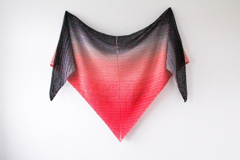 BOTTOM UP SHAWL Crochet Shawl Pattern Triangle Shawl | Etsy
