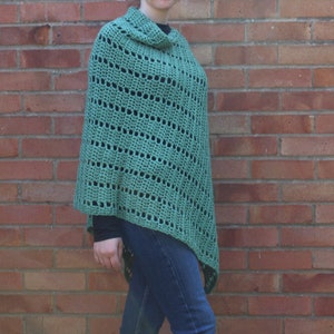 Darla Asymmetrical Poncho, Crochet Pattern, Crochet Poncho Pattern, Crochet Asymmetrical Poncho, Crochet Clothing, Filet Crochet, Poncho image 7