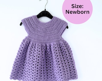 Neugeborenen Kleid Häkelmuster, Baby Kleid Muster, Häkelmuster Kleid, Häkelkleid Muster, Baby Kleid - Brielle Newborn